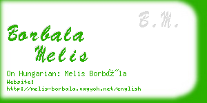 borbala melis business card